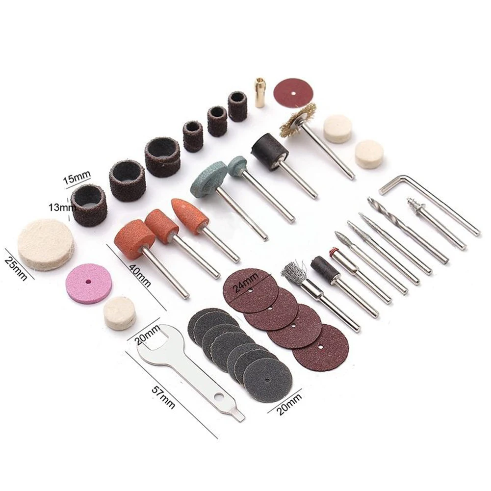 40pcs Mini Electric Drill Multi Rotary Tool Accessories Set Grinding Polishing Rotating Polishing Kits For Dremel Accessory
40pcs Mini Electric Drill Multi Rotary Tool Accessories Set Grinding Polishing Rotating Polishing Kits For Dremel Accessory