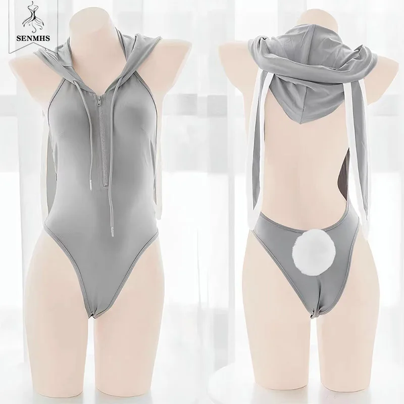 SENMHS Sexy Bunny Girl Cosplay Highleg Leotard Bold Extreme Long Ear Style Lingerie Temptation Moe Event Shooting Party Gray
SENMHS Sexy Bunny Girl Cosplay Highleg Leotard Bold Extreme Long Ear Style Lingerie Temptation Moe Event Shooting Party Gray