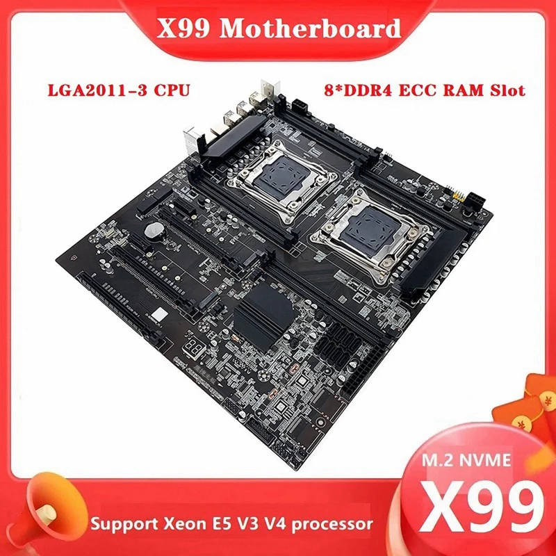 X99 Dual-Socket CPU Motherboard LGA2011-3 8XDDR4 ECC RAM Slot Pciex16 SATA3.0 Server PC Motherboard Support E5 V3/V4 CPU
X99 Dual-Socket CPU Motherboard LGA2011-3 8XDDR4 ECC RAM Slot Pciex16 SATA3.0 Server PC Motherboard Support E5 V3/V4 CPU