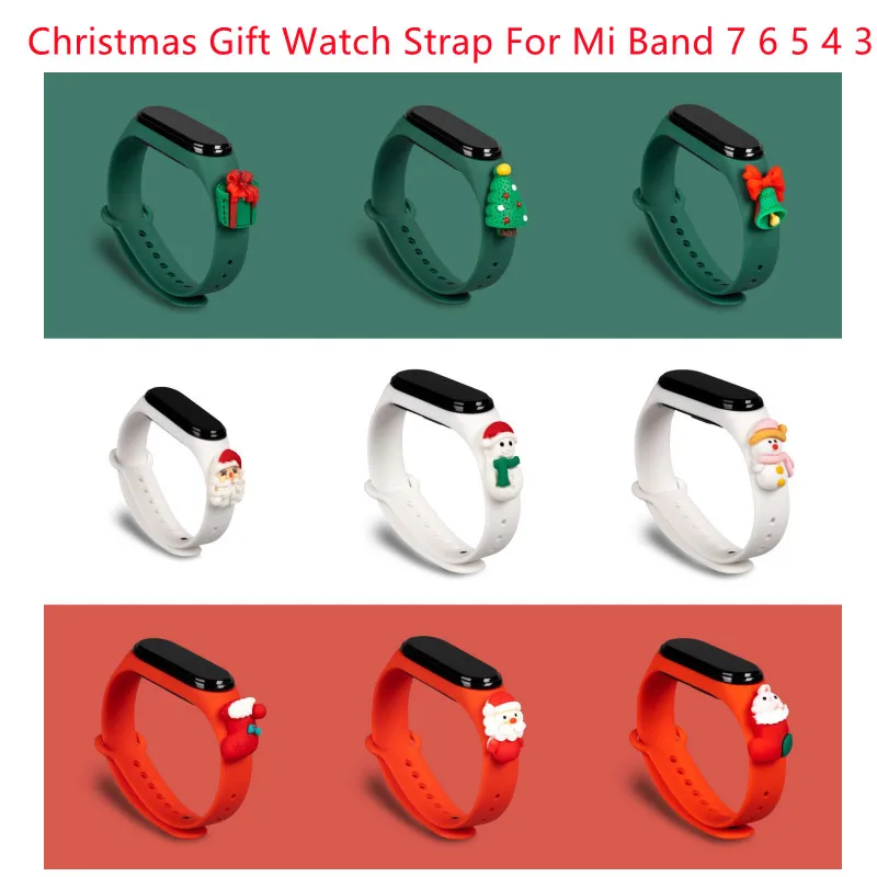 For Mi Band 7 6 5 4 3Watch Strap Christmas Gift Silica gel Bracelet Breathable Smart Wrist Xiaomi Band Smart Fitness Wristbelt 
For Mi Band 7 6 5 4 3Watch Strap Christmas Gift Silica gel Bracelet Breathable Smart Wrist Xiaomi Band Smart Fitness Wristbelt