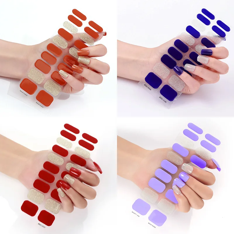 20PCS Semi Cured Gel Nail Stickers Set for UV Lamp Full Cover Sweet Summer Manicure DIY Women Fashion Nail Art Decoration
20PCS Semi Cured Gel Nail Stickers Set for UV Lamp Full Cover Sweet Summer Manicure DIY Women Fashion Nail Art Decoration