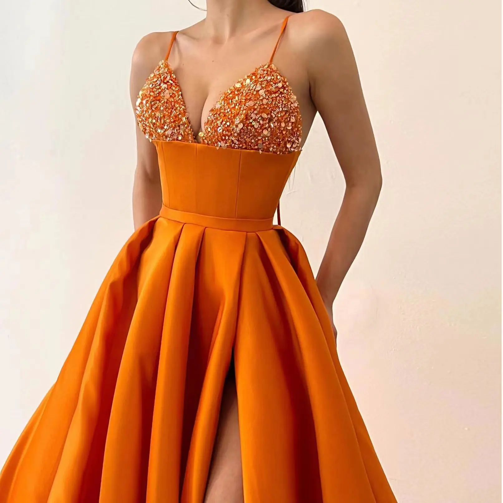 Оранжевое элегантное женское платье с блестками на бретелях-спагетти с Боковым Разрезом и высокой талией, вечернее платье, платье для вечер...
Оранжевое элегантное женское платье с блестками на бретелях-спагетти с Боковым Разрезом и высокой талией, вечернее платье, платье для вечер...
