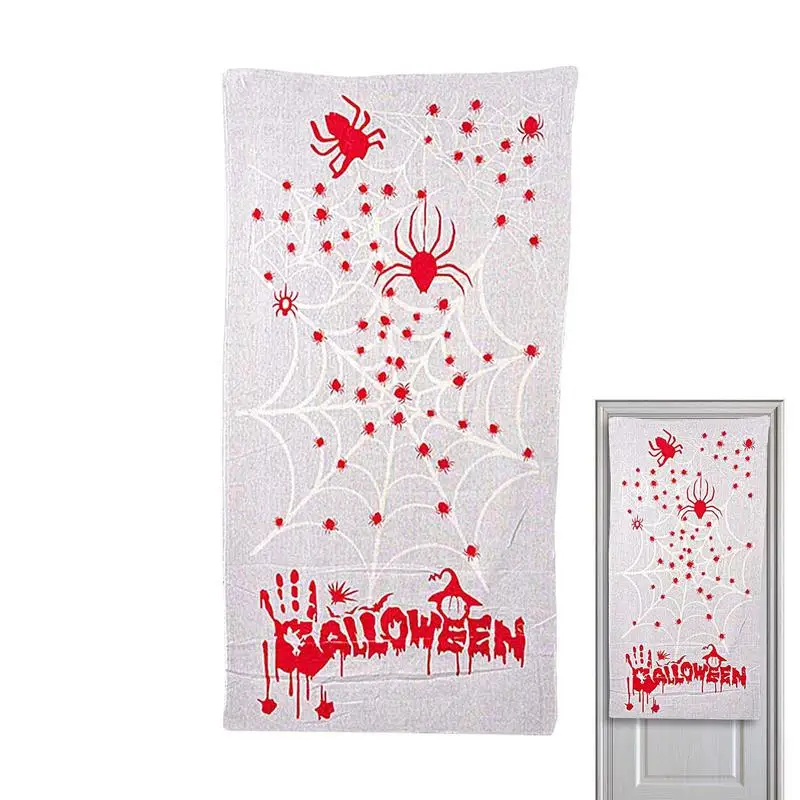 

Halloween Door Decorations Halloween Room Divider Curtains Horrible Red Bloody Print Door Cover Glow In The Dark Spooky