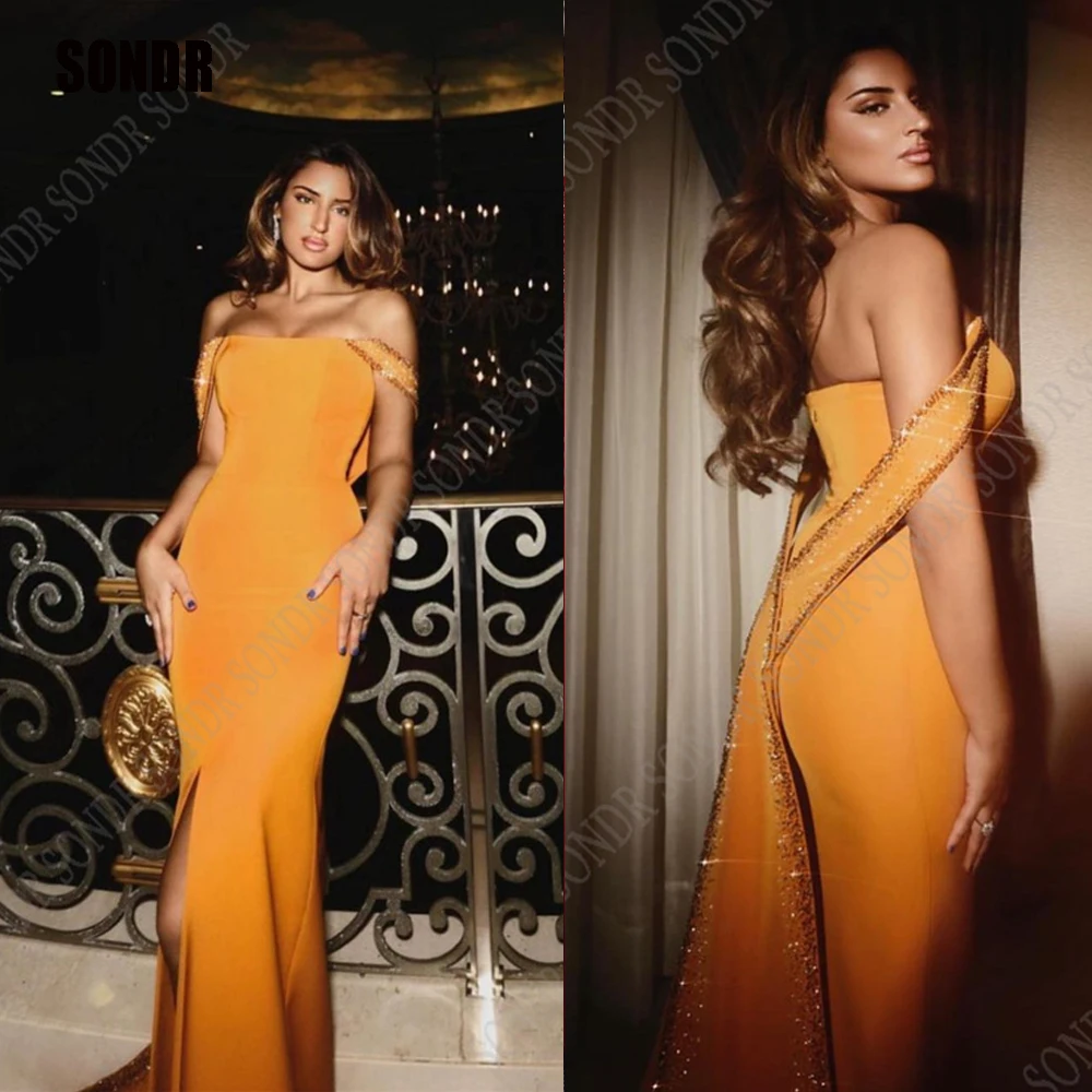 SONDR Elegant Shiny Glitter Formal Evening Dresses Sleeveless Off Shoulder Party Gowns Mermaid Draped 2023 Vestidos De Fiesta
SONDR Elegant Shiny Glitter Formal Evening Dresses Sleeveless Off Shoulder Party Gowns Mermaid Draped 2023 Vestidos De Fiesta