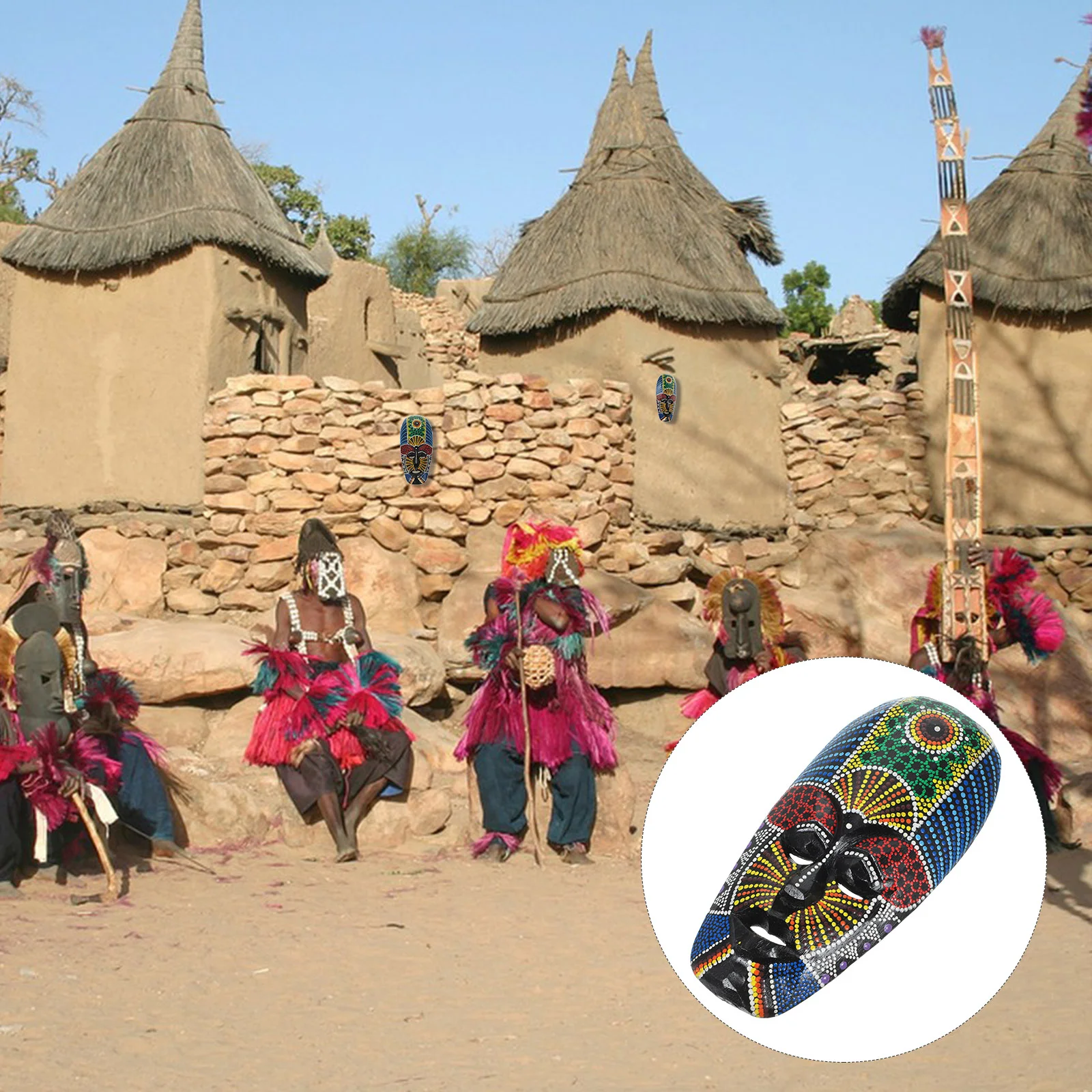 Tribal Mask Ornament Tiki Masks Outdoor Wooden Carved Decor Ornaments Decorative Decoration 
Tribal Mask Ornament Tiki Masks Outdoor Wooden Carved Decor Ornaments Decorative Decoration