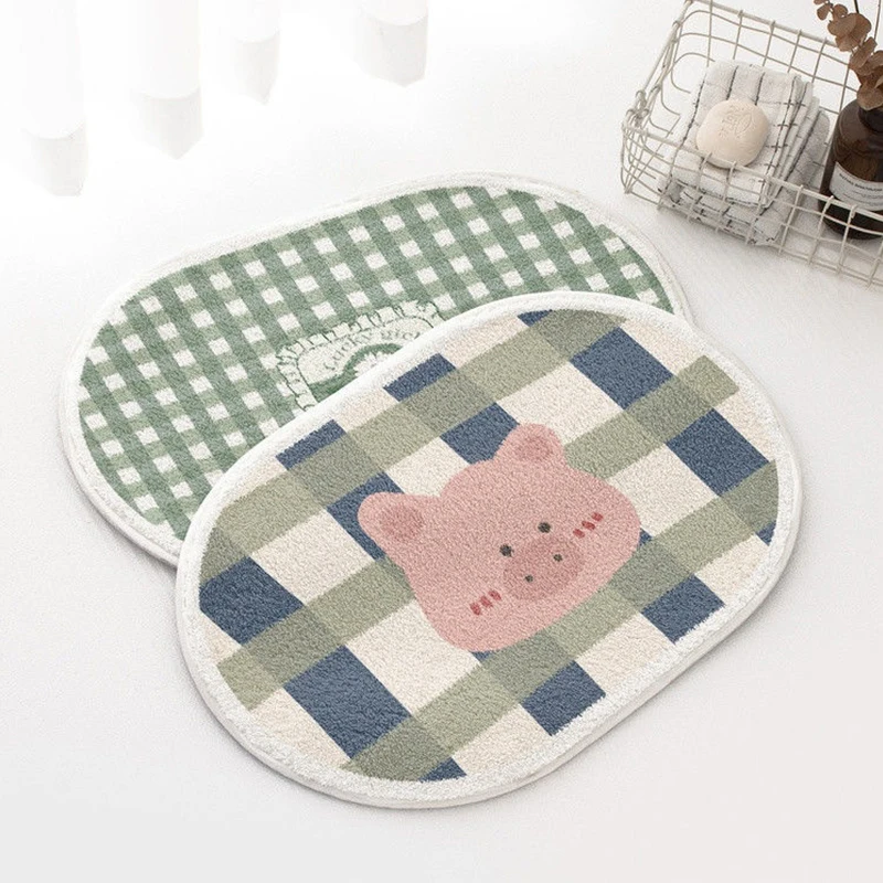 Plaid Oval Shaped Bathroom Bath Mat Soft Bedroom Floor Mat Living Room Carpet Rug Mat Kid's Playing Mat Stair Mat Non-Slip Mat
Plaid Oval Shaped Bathroom Bath Mat Soft Bedroom Floor Mat Living Room Carpet Rug Mat Kid's Playing Mat Stair Mat Non-Slip Mat