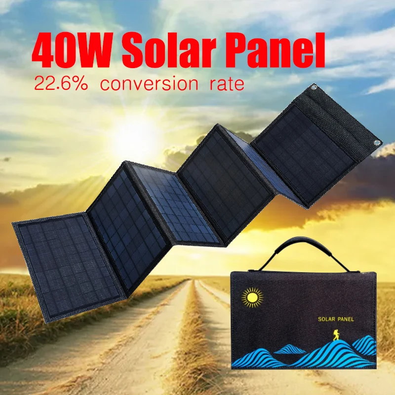 40W 5V USB 18V DC Solar Panel Kit Complete Waterproof Folding For Camping Hiking Outdoor Travel Mobile Phone Power Bank Charging
40W 5V USB 18V DC Solar Panel Kit Complete Waterproof Folding For Camping Hiking Outdoor Travel Mobile Phone Power Bank Charging