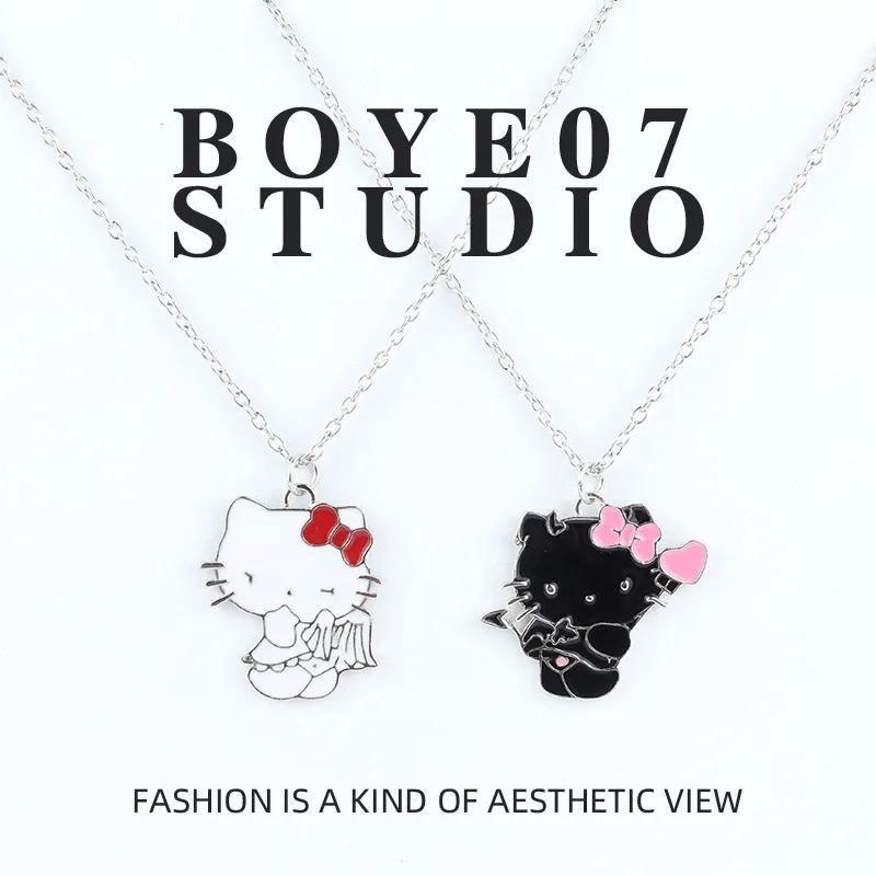 New Sanrio Cartoon Cute Hello Kitty Necklace Anime Kawaii Mymelody Kuromi Girl Heart Sweet Metal Necklace Boudoir Couples Gift
New Sanrio Cartoon Cute Hello Kitty Necklace Anime Kawaii Mymelody Kuromi Girl Heart Sweet Metal Necklace Boudoir Couples Gift