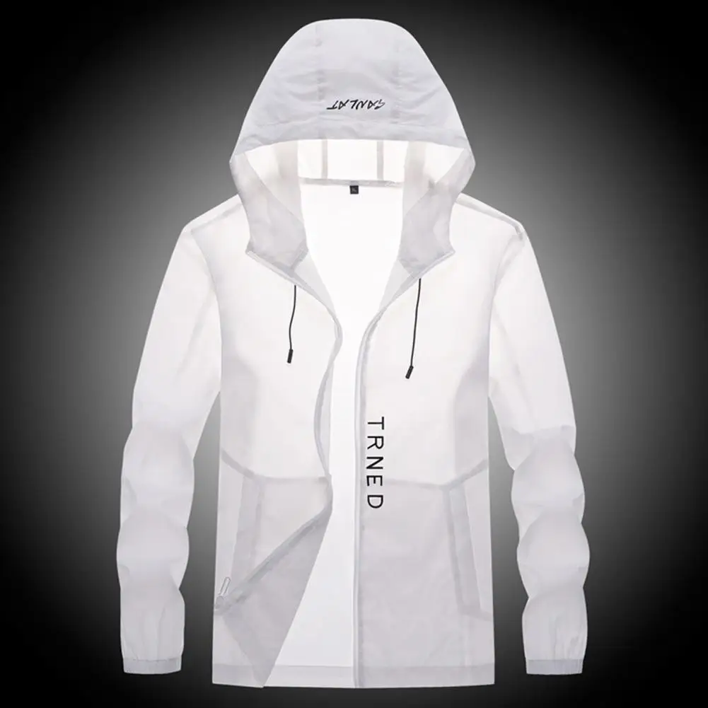 

Popular Sunscreen Outdoor Coat Male Relaxed Fit Quick Dry Coat Zipper Thin Sun Protection Coat for Riding