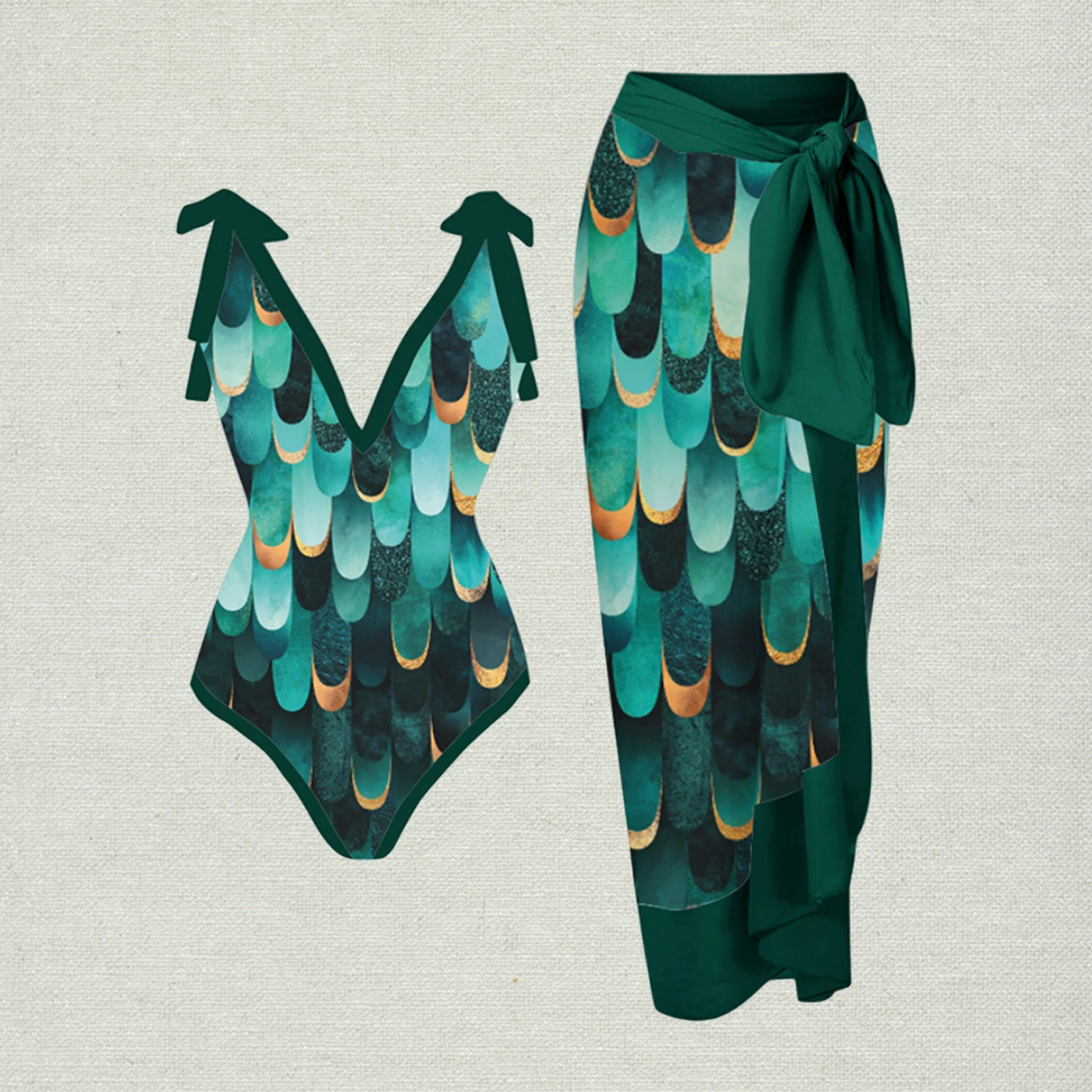 Женский купальный костюм из двух предметов в стиле ретро, Мягкий Монокини с цветочным принтом и высокой талией для девушек, Пляжная накидка, юбка-саронг с запахом
Женский купальный костюм из двух предметов в стиле ретро, Мягкий Монокини с цветочным принтом и высокой талией для девушек, Пляжная накидка, юбка-саронг с запахом