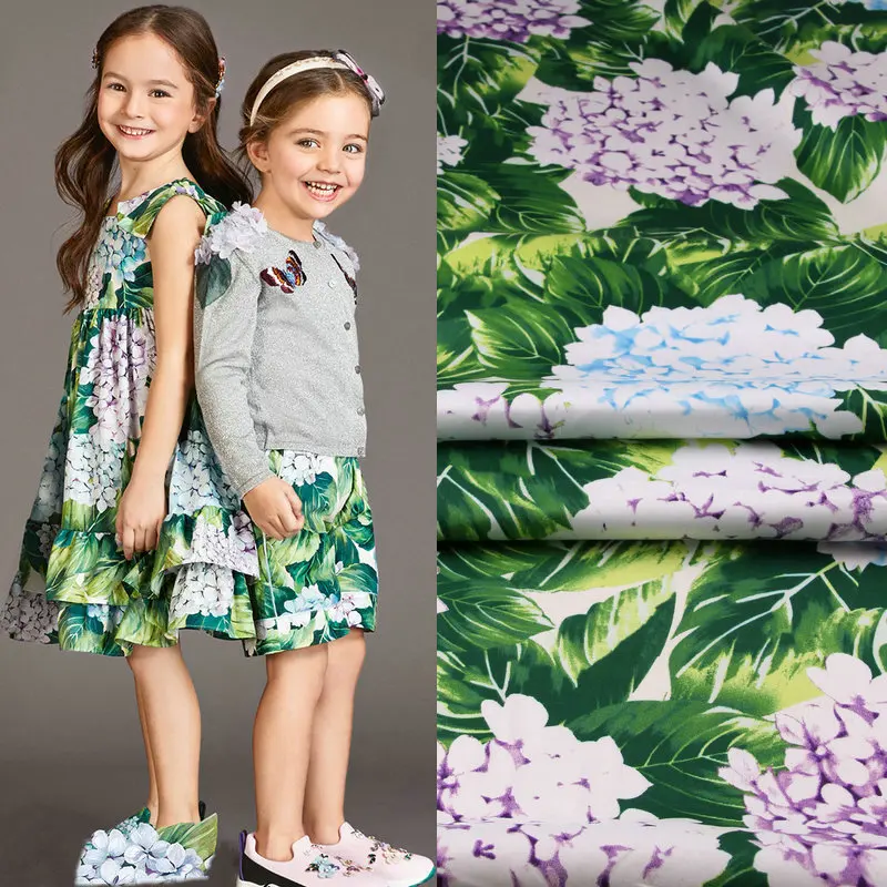 Natural 100% Cotton Hydrangea Printing Satin Fabric Cloth Parent-child Baby Clothing Shirt Sewing Fabric for Dress Diy by Meter
Natural 100% Cotton Hydrangea Printing Satin Fabric Cloth Parent-child Baby Clothing Shirt Sewing Fabric for Dress Diy by Meter