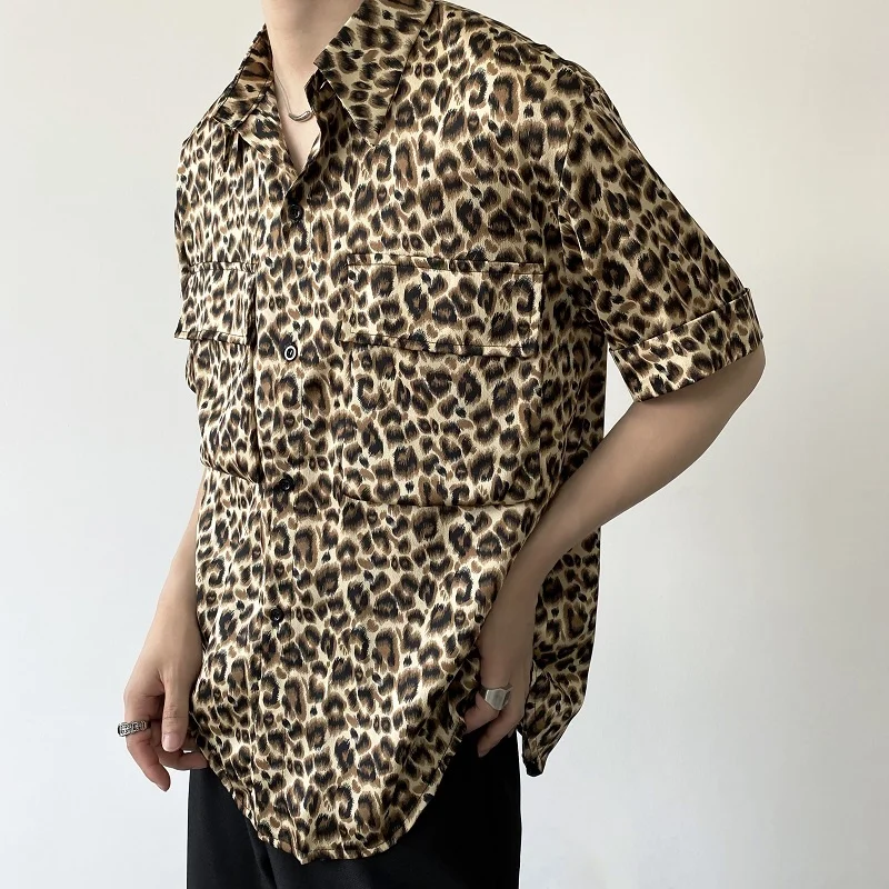 Summer Leopard Shirt Men Slim Fashion Pocket Casual Shirt Mens Streetwear Korean Loose Short Sleeve Shirt Mens Dress Shirt M-XL
Summer Leopard Shirt Men Slim Fashion Pocket Casual Shirt Mens Streetwear Korean Loose Short Sleeve Shirt Mens Dress Shirt M-XL