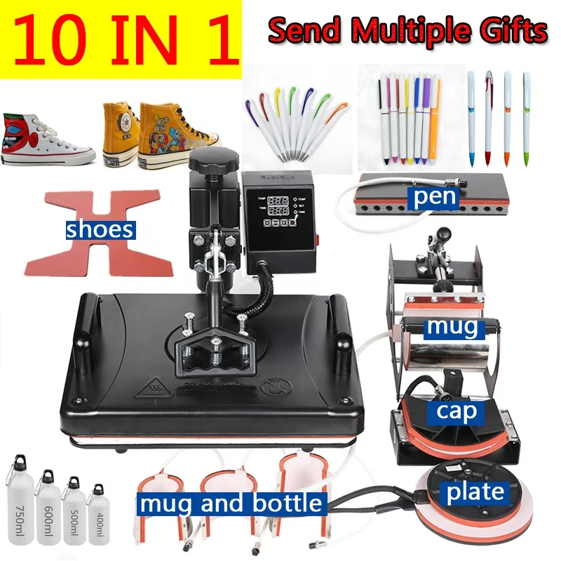 10 In 1 Heat Press Machine,Sublimation Printer/Heat Transfer Machine,Heat Press For Mug/Hat/T shirt/Phone case/bottle
10 In 1 Heat Press Machine,Sublimation Printer/Heat Transfer Machine,Heat Press For Mug/Hat/T shirt/Phone case/bottle