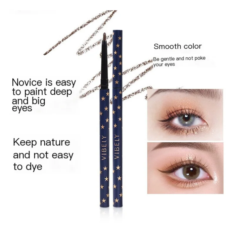 

Very thin eyeliner glue pen waterproof and smudge-free color fine-headed eyeliner lying silkworm pen eyebrow pencil