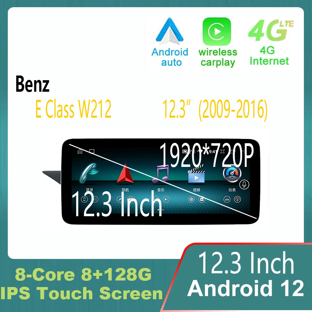 12.3 Inch Android 12 For Mercedes Benz E Class W212 2009 - 2016 Car Stereo Raido Car Multimedia Navigation Player GPS Navii
12.3 Inch Android 12 For Mercedes Benz E Class W212 2009 - 2016 Car Stereo Raido Car Multimedia Navigation Player GPS Navii
