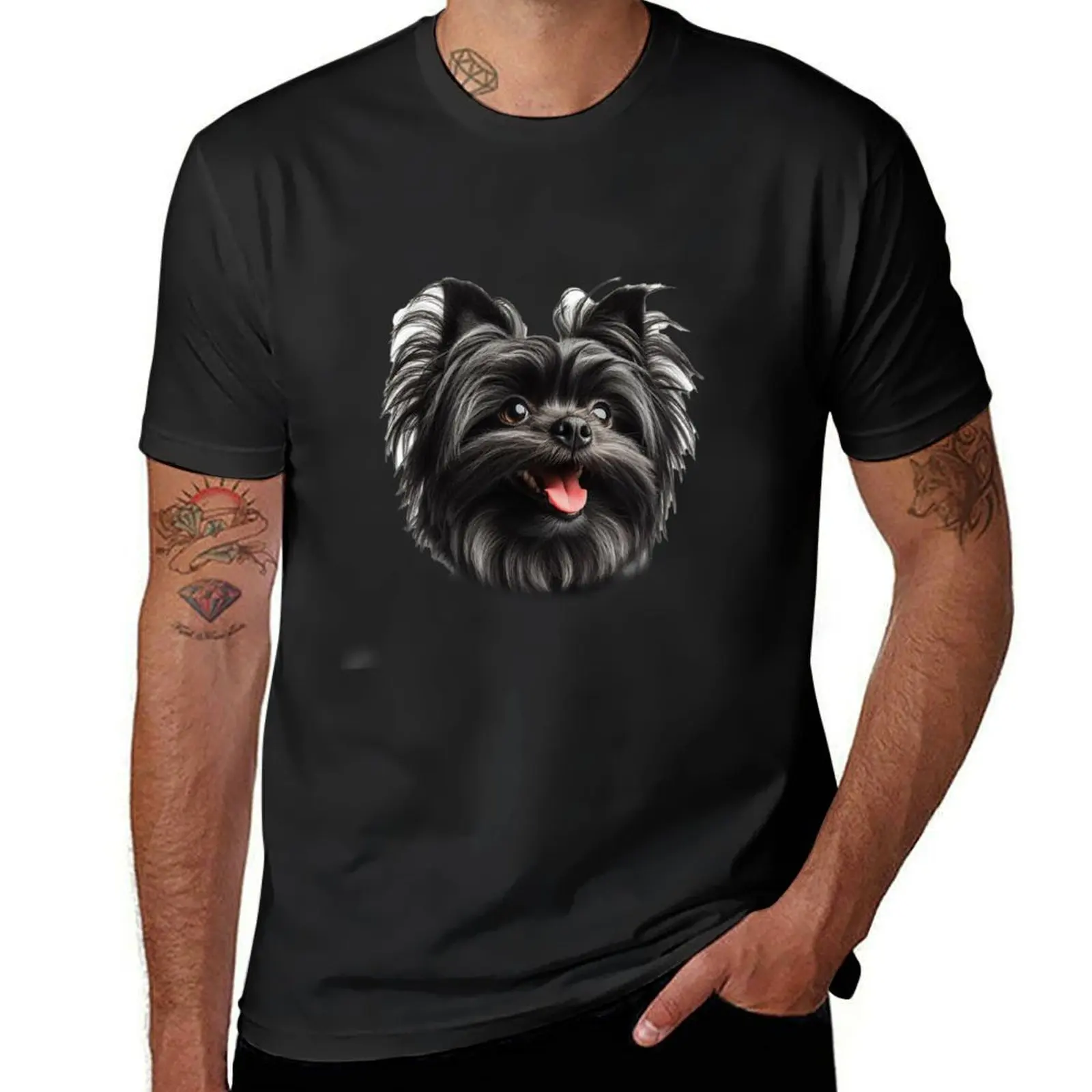 Affenpinscher: милая собака мама милый питомец. Мужская футболка с принтом фруктов