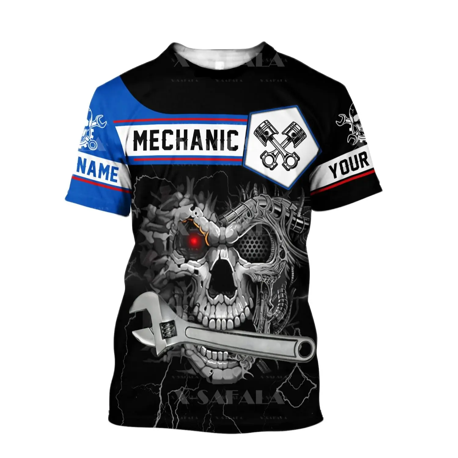CUSTOMIZE Mechanic Skull Spanner Cosplay 3D Pull Print Men T-Shirt Tops Tee Short Sleeve Casual Milk Fiber Breathable Tracksuits
CUSTOMIZE Mechanic Skull Spanner Cosplay 3D Pull Print Men T-Shirt Tops Tee Short Sleeve Casual Milk Fiber Breathable Tracksuits