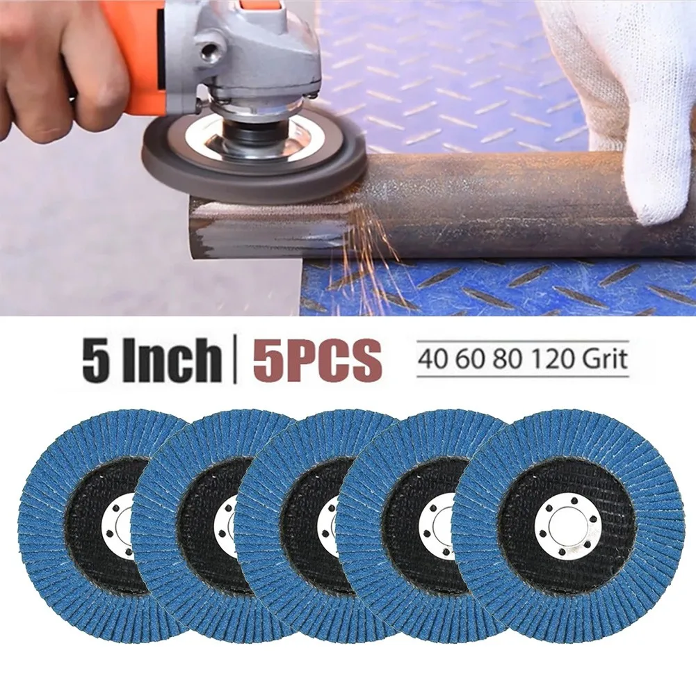 5 Pcs 5 Inch 125mm Flap Discs 40/60/80/120 Grit Grinding Wheels For Angle Grinder Mesh Cover Louver Impeller
5 Pcs 5 Inch 125mm Flap Discs 40/60/80/120 Grit Grinding Wheels For Angle Grinder Mesh Cover Louver Impeller