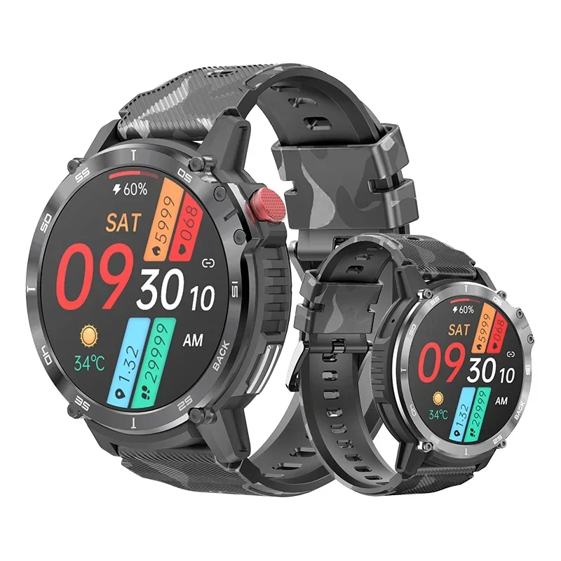 

Military C22 Men's Smart Watch BT Call 4GB ROM Fitness Tracker 3ATM Waterproof Sport Smartwatch for Xiaomi Huawei IOS Phone 2023