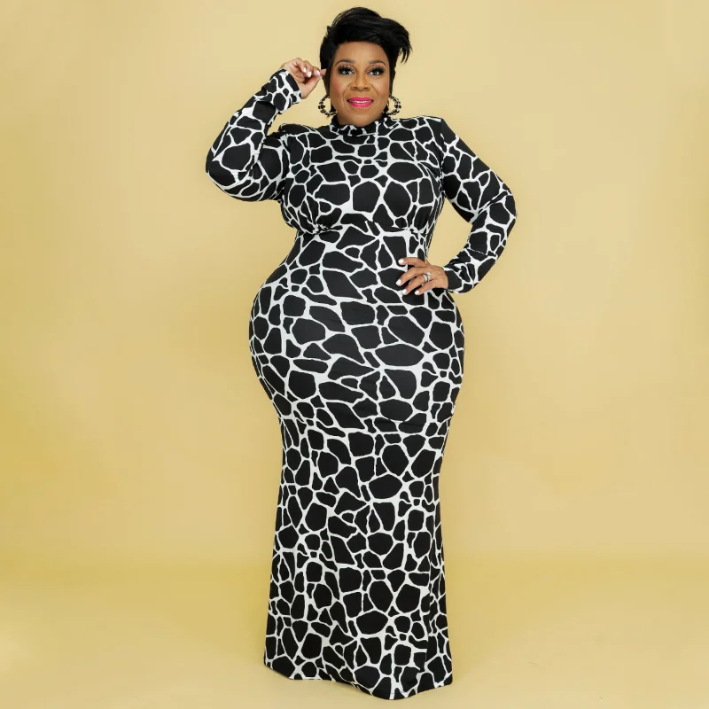 WUHE New Design Print Maxi Dress Plus Size Women Evening Night Club Party Dresses Elegant Long Sleeve Bodycon Long Dress
WUHE New Design Print Maxi Dress Plus Size Women Evening Night Club Party Dresses Elegant Long Sleeve Bodycon Long Dress