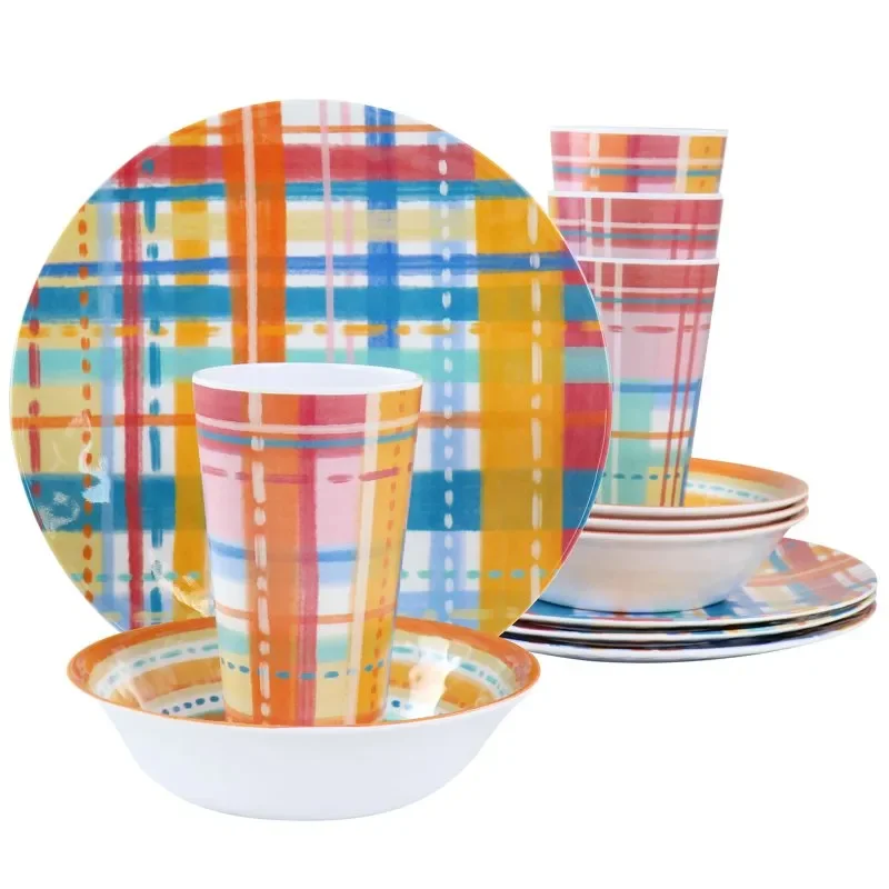 California Designs Casablanca 12 Piece Melamine Dinnerware Set in Multi 
California Designs Casablanca 12 Piece Melamine Dinnerware Set in Multi