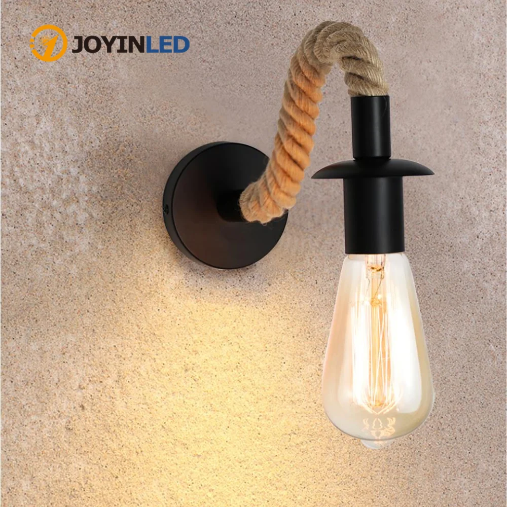 Vintage Wall Lamp E27 Hemp Rope Retro Sconce Wall Light Fixture Nordic Modern Bedroom Beside Living Room for Home Decor Lighting
Vintage Wall Lamp E27 Hemp Rope Retro Sconce Wall Light Fixture Nordic Modern Bedroom Beside Living Room for Home Decor Lighting