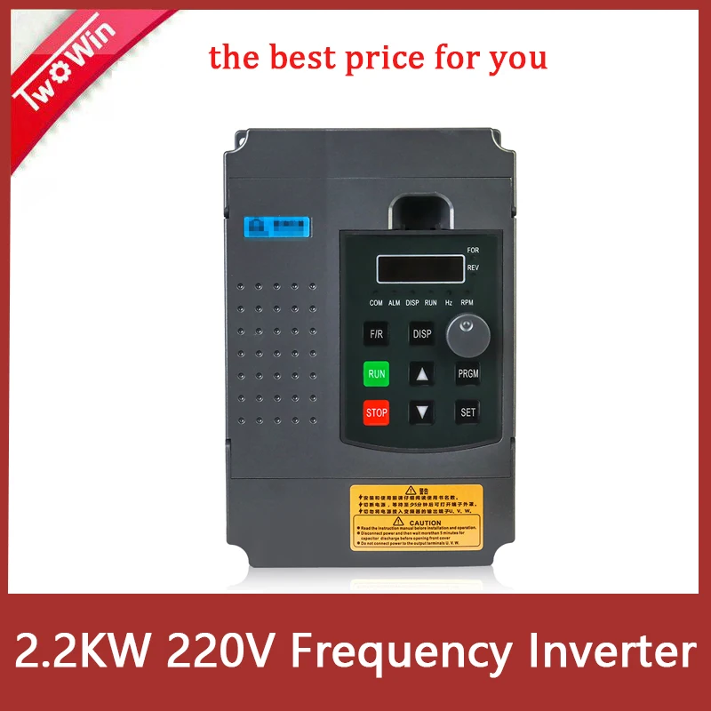 

2.2KW 220V VDF Inverter Single Phase input 220V 3 Phase Output Frequency Converter Adjustable Speed Drive For CNC Motor