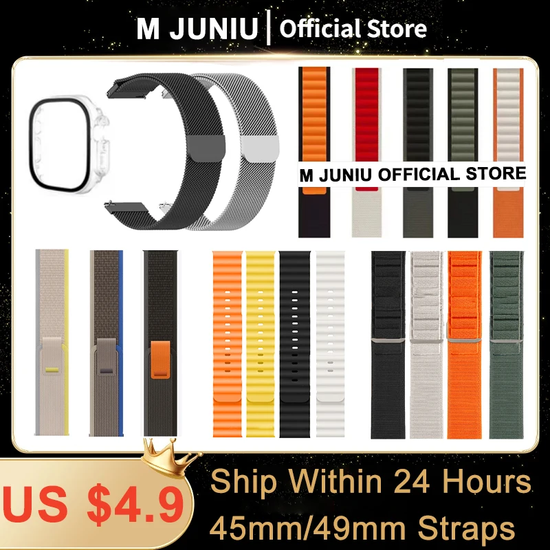 Soft Silicone Strap For Apple watch Band 7 49mm 45mm 44mm Accessorie Magnetic Loop Metal bracelet for iWatch 4 5 6 SE 7 8 Ultra
Soft Silicone Strap For Apple watch Band 7 49mm 45mm 44mm Accessorie Magnetic Loop Metal bracelet for iWatch 4 5 6 SE 7 8 Ultra