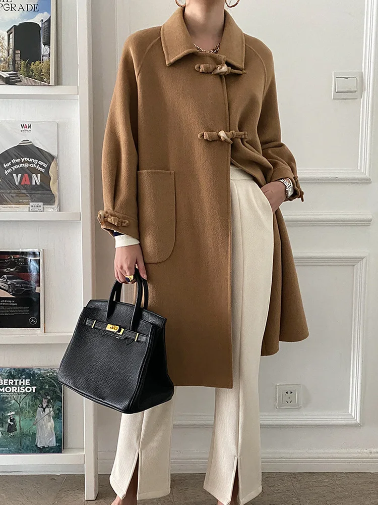 Ailegogo New Autumn Winter Women Classic Long Woolen Coat Casual Female Loose Horn Button Pocket Overcoat Thick Warm Outwear
Ailegogo New Autumn Winter Women Classic Long Woolen Coat Casual Female Loose Horn Button Pocket Overcoat Thick Warm Outwear