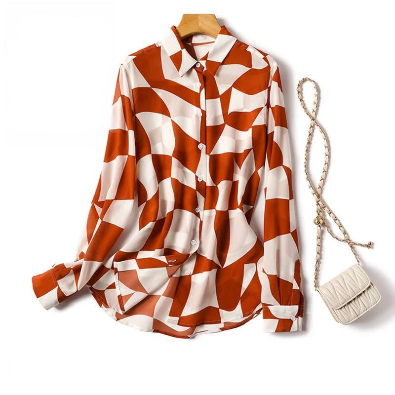 Satin Women Shirt Printing Silk Shirts and Blouses 2023 Spring Women's Elegant Blouses Basic Female Clothing Womens Tops E221
Satin Women Shirt Printing Silk Shirts and Blouses 2023 Spring Women's Elegant Blouses Basic Female Clothing Womens Tops E221