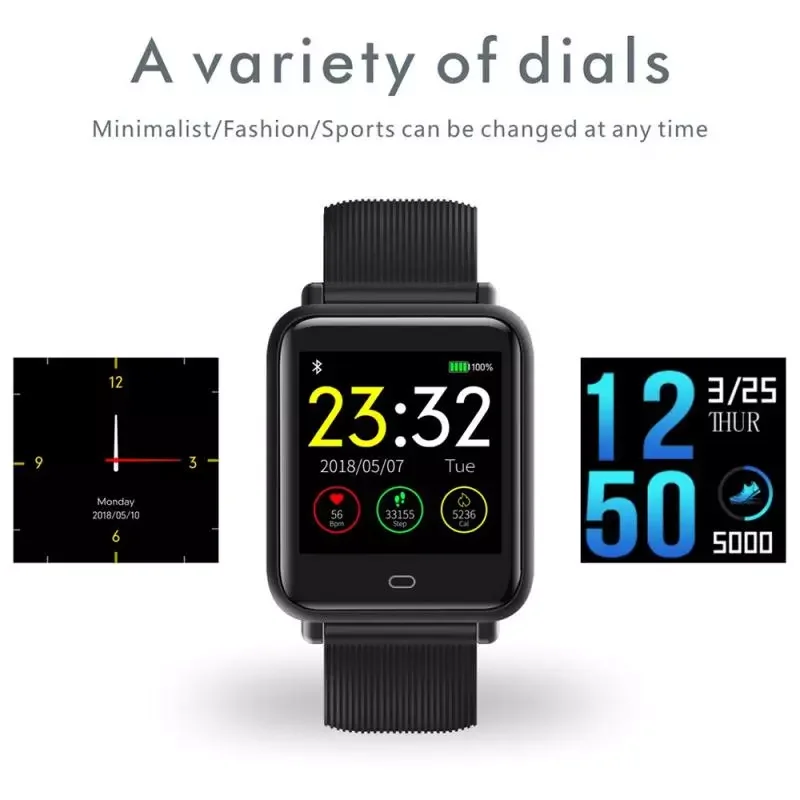 Q9 Muliti Fuction Smart Watch For Man Woman Training Sport Fiteness Screen Touch Watch Bluetooth Intelligent Health Watch
Q9 Muliti Fuction Smart Watch For Man Woman Training Sport Fiteness Screen Touch Watch Bluetooth Intelligent Health Watch