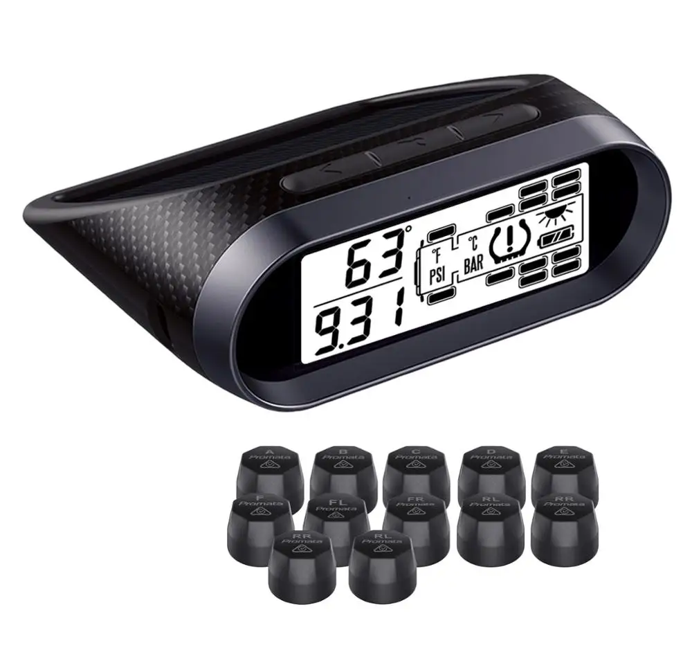 Factory offer solar power display wireless tire pressure monitor for truck tpms system 12 tires external tyre pressure sensor
Factory offer solar power display wireless tire pressure monitor for truck tpms system 12 tires external tyre pressure sensor
