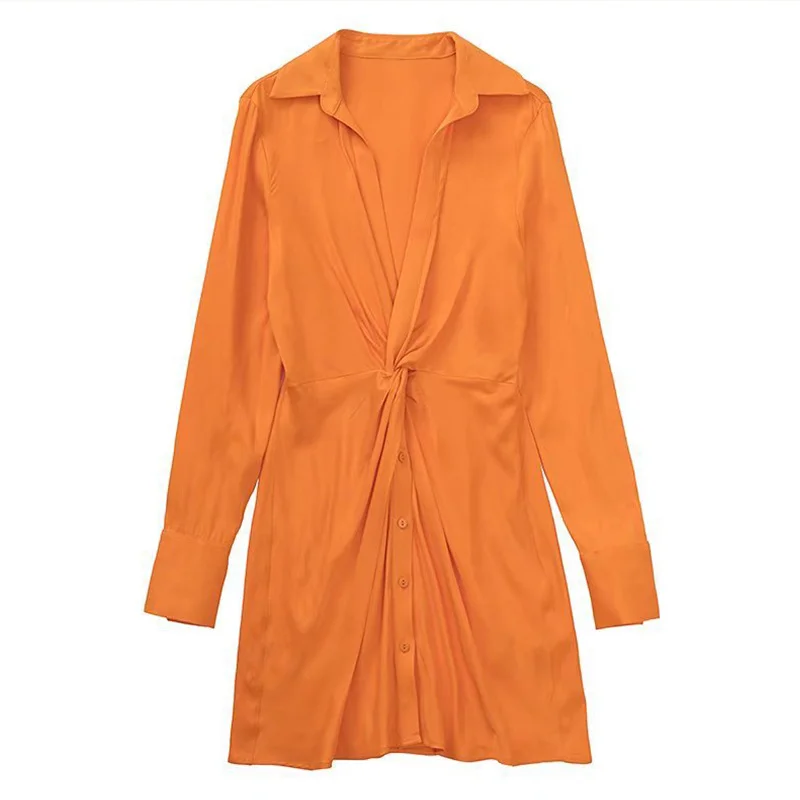 Shirt Dress Women With Ruched Turn Down Collar Long Sleeve Mini Dress Female Casual Dress 2022 Spring Texture Knot Dresses
Shirt Dress Women With Ruched Turn Down Collar Long Sleeve Mini Dress Female Casual Dress 2022 Spring Texture Knot Dresses
