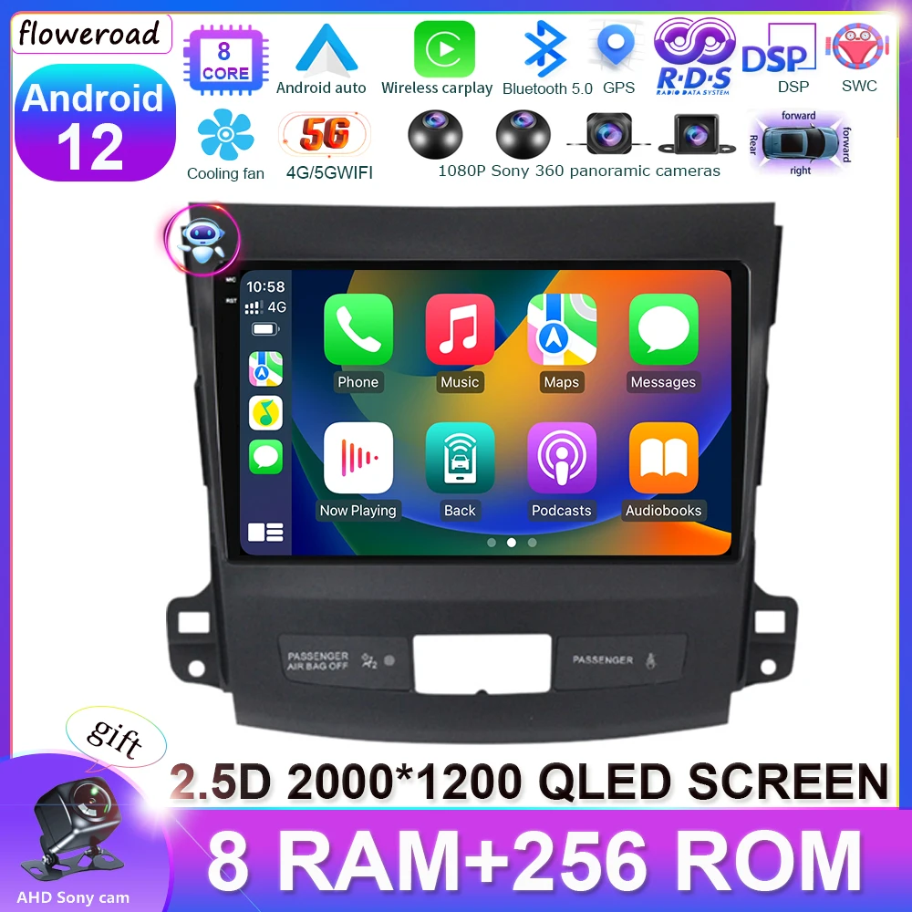 QLED AI Voice 256G Android 12 8 Core Car Radio GPS Multimedia Video Player For Mitsubishi Outlander Peugeot 4007 2006 2007-2011
QLED AI Voice 256G Android 12 8 Core Car Radio GPS Multimedia Video Player For Mitsubishi Outlander Peugeot 4007 2006 2007-2011