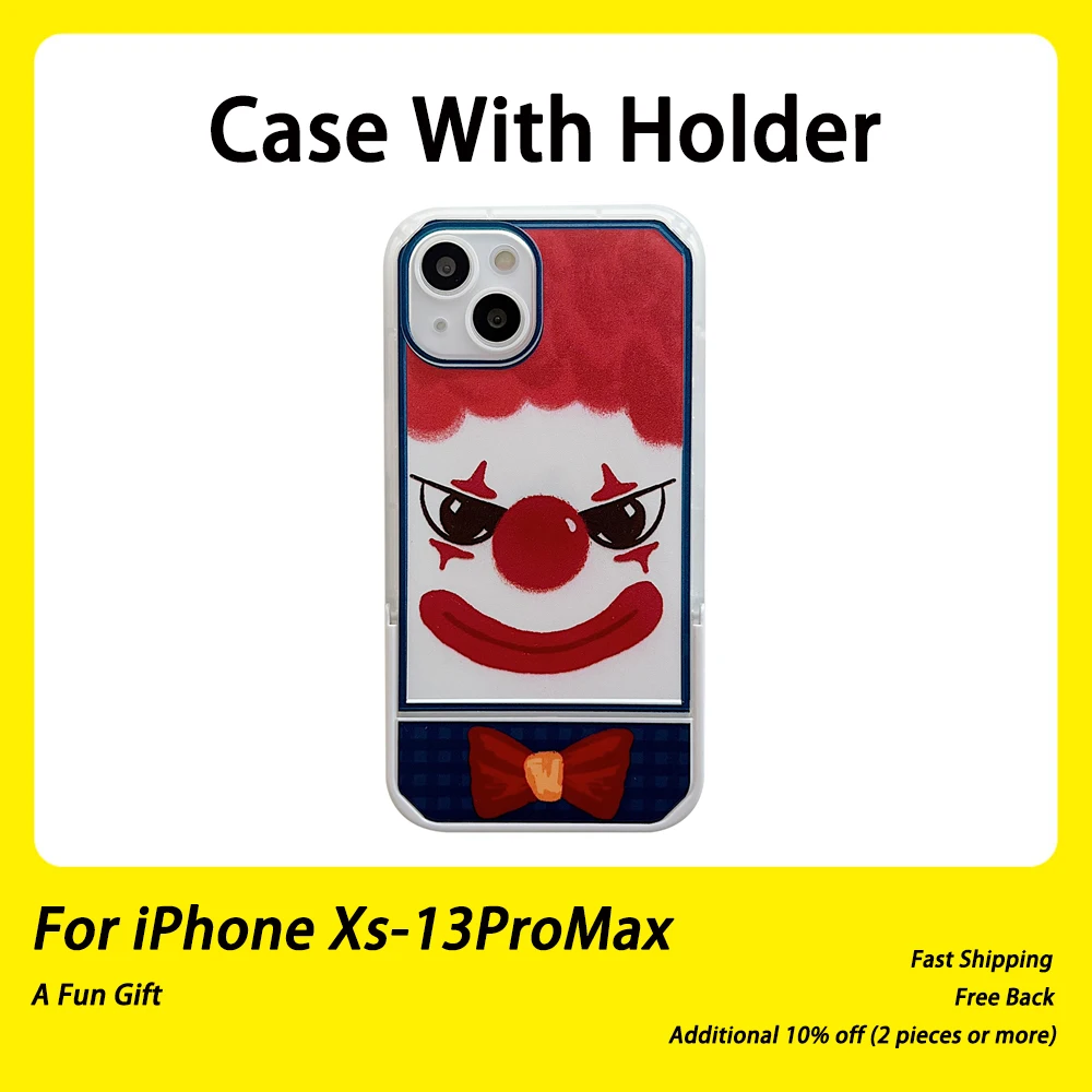 Happy Face Joker Coque Kickstand Holder Phone Case For iPhone 13 12 11 Pro Max XS XR X Fashion Soft Lens Protection Back Cover
Happy Face Joker Coque Kickstand Holder Phone Case For iPhone 13 12 11 Pro Max XS XR X Fashion Soft Lens Protection Back Cover