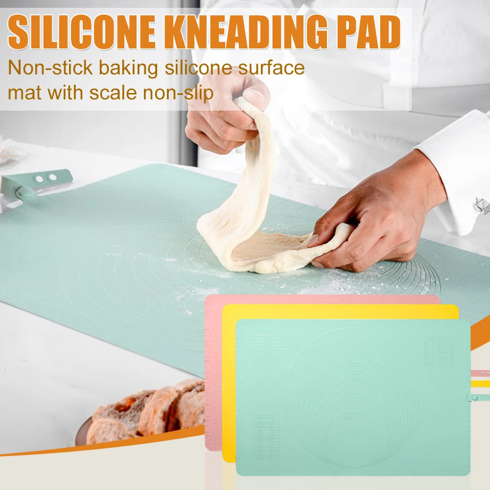 60x40cm Silicone Dough Rolling Mat Non-Stick Pastry Baking Mat Flour Fondant Sheet Kneading Pad W/Scale Mark Kitchen Accessories
60x40cm Silicone Dough Rolling Mat Non-Stick Pastry Baking Mat Flour Fondant Sheet Kneading Pad W/Scale Mark Kitchen Accessories