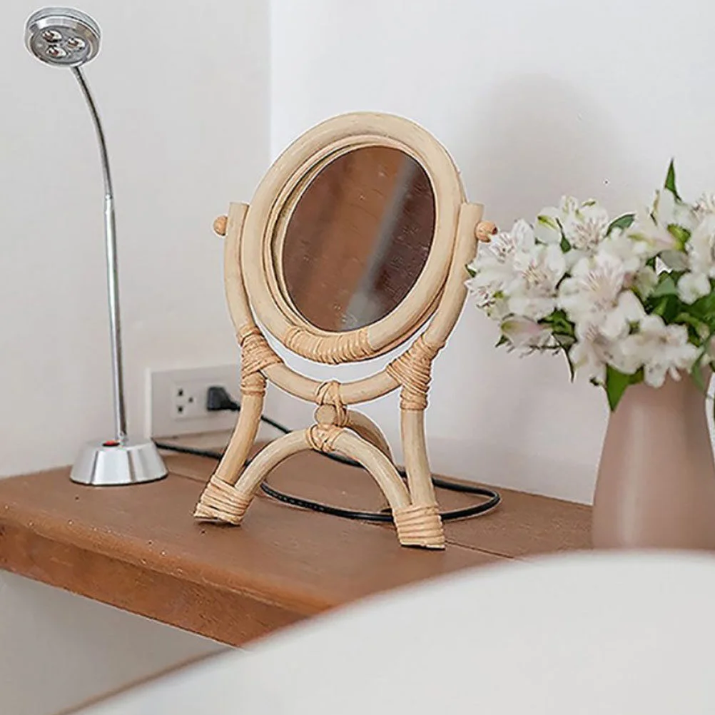 Mirror Bedroom Makeup Vanities Circle Mirrors Rotation Vanity Rattan Rack Dressing Table Desk
Mirror Bedroom Makeup Vanities Circle Mirrors Rotation Vanity Rattan Rack Dressing Table Desk