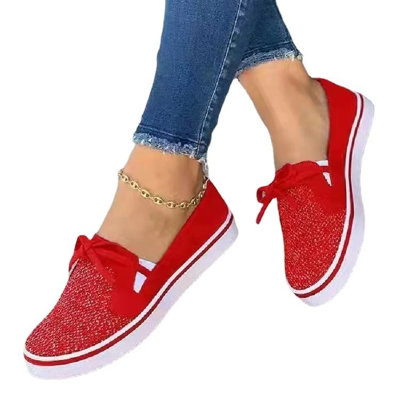 Ladies Flat Shoes Large Size Casual Flying Weaving Women's New Rhinestone Bow Lazy Shoe Sleeve Canvas All-match Sports
Ladies Flat Shoes Large Size Casual Flying Weaving Women's New Rhinestone Bow Lazy Shoe Sleeve Canvas All-match Sports