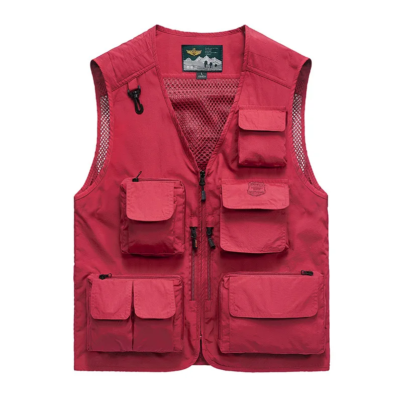 Spring Summer Vest Men's Mesh Multi-pockets Military Vest Fishing Tooling Vests for Men Chaleco Hombre Weste Plus Size M-6XL
Spring Summer Vest Men's Mesh Multi-pockets Military Vest Fishing Tooling Vests for Men Chaleco Hombre Weste Plus Size M-6XL