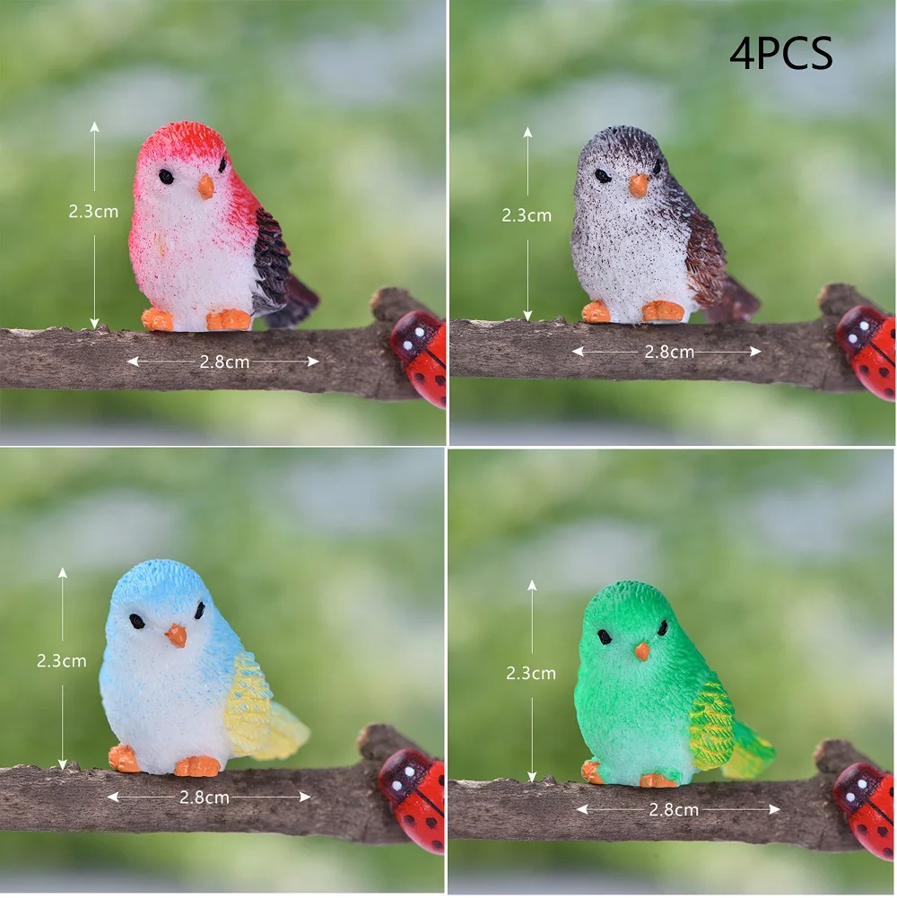 4PCS Resin Small Ornament Birds Miniature Realistic Shapes Garden Ornaments Fairy Hand-crafted Garden Decor Party Accessories
4PCS Resin Small Ornament Birds Miniature Realistic Shapes Garden Ornaments Fairy Hand-crafted Garden Decor Party Accessories