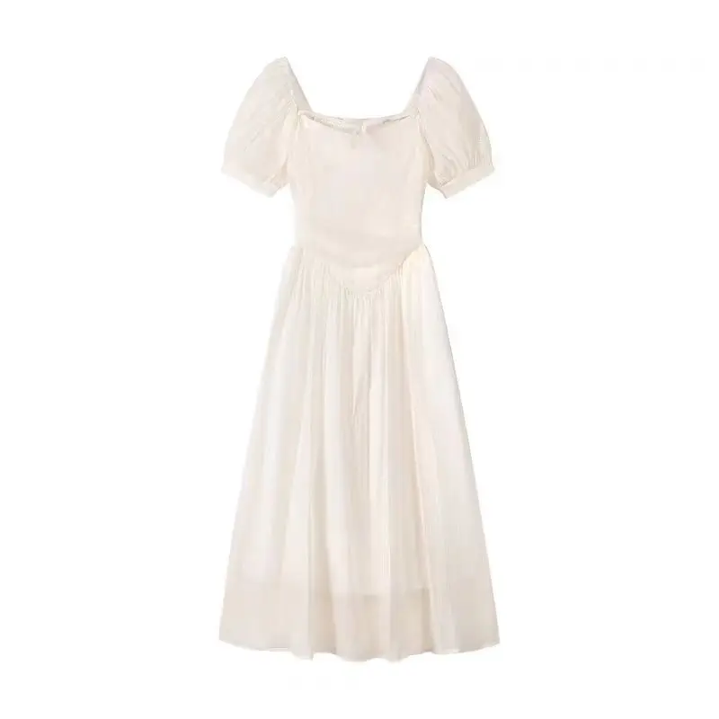 Super Fairy Little Princess Long Skirt Female Small Fragrance Square Collar Bubble Sleeve Apricot Dress Son Sum
Super Fairy Little Princess Long Skirt Female Small Fragrance Square Collar Bubble Sleeve Apricot Dress Son Sum