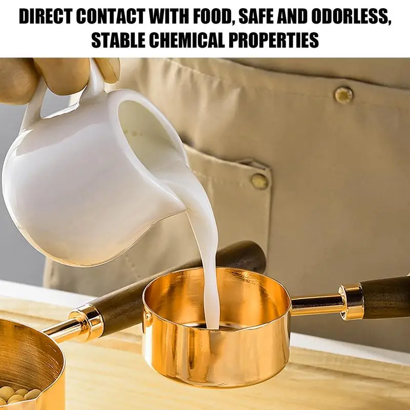 Measuring Cups Set 4pcs Stackable Metal Measuring Spoons With Wood Handle Double Scale Measure Cup For Kitchen Food Measurement
Measuring Cups Set 4pcs Stackable Metal Measuring Spoons With Wood Handle Double Scale Measure Cup For Kitchen Food Measurement