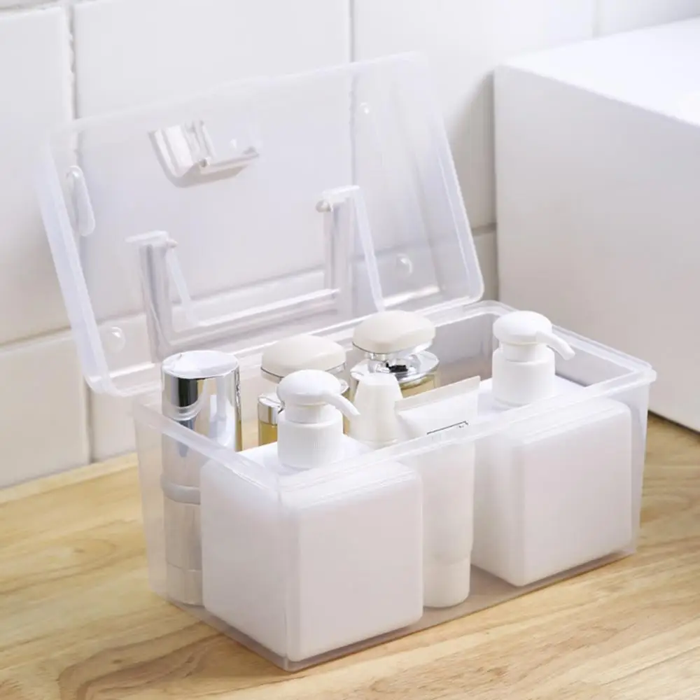 1pc Storage Box Portable Multi-use Clear Plastic Home Storage Container with Handle Lock 
1pc Storage Box Portable Multi-use Clear Plastic Home Storage Container with Handle Lock