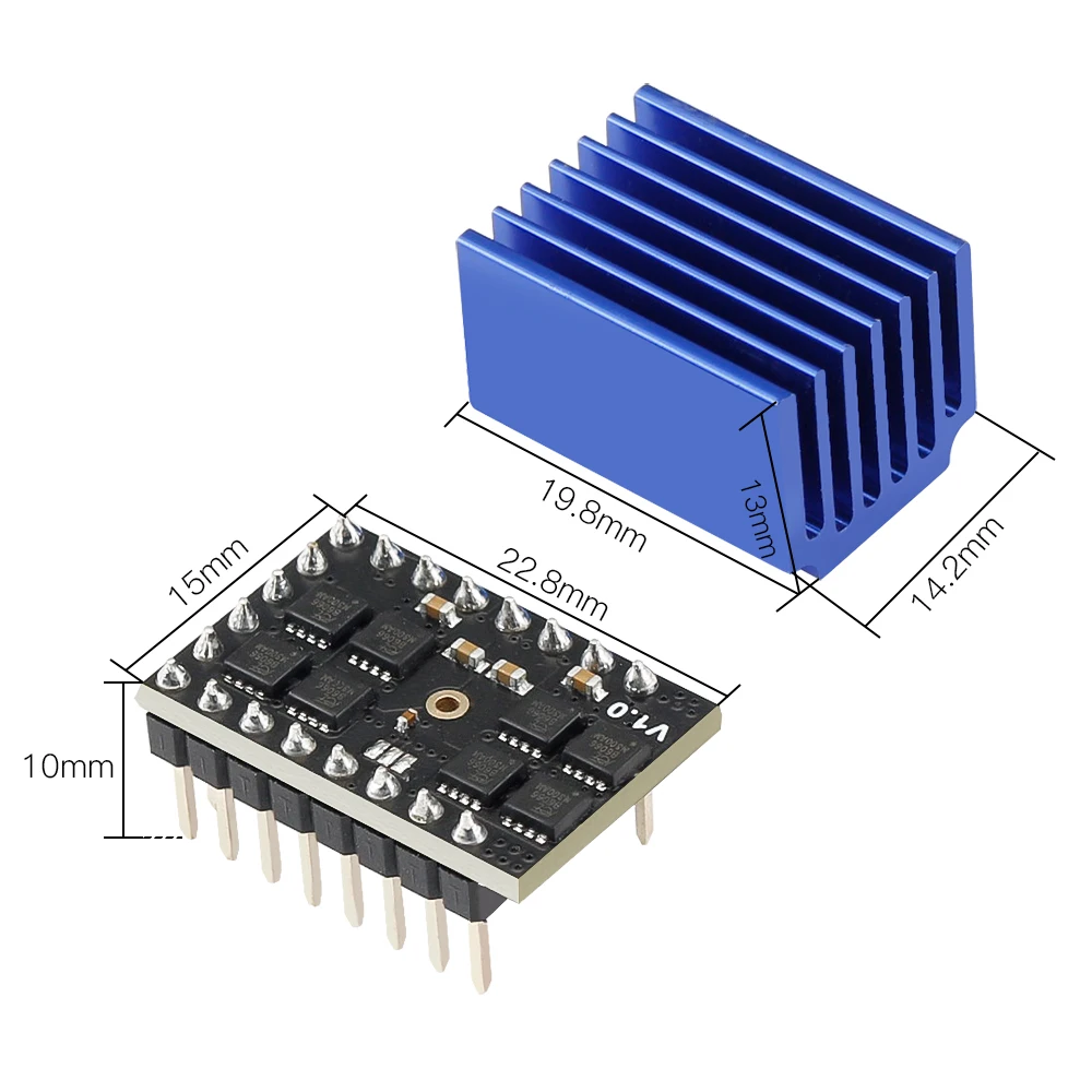 TMC5160 HV Step Stick SPI бесшумный драйвер двигателя, высокая мощность, модернизированные детали для 3D-принтера
TMC5160 HV Step Stick SPI бесшумный драйвер двигателя, высокая мощность, модернизированные детали для 3D-принтера