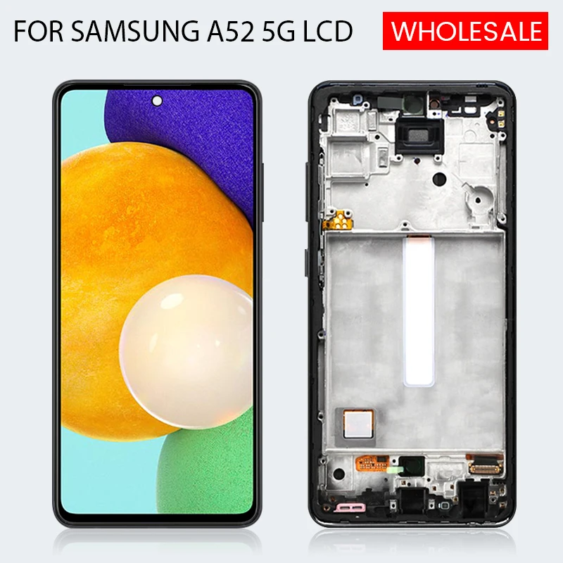 

Дисплей A526 диагональю 6,5 дюйма для Samsung Galaxy A52 5G, ЖК-дисплей с сенсорным экраном, дигитайзер A526B A526F/DS, сменная деталь в сборе с рамкой
