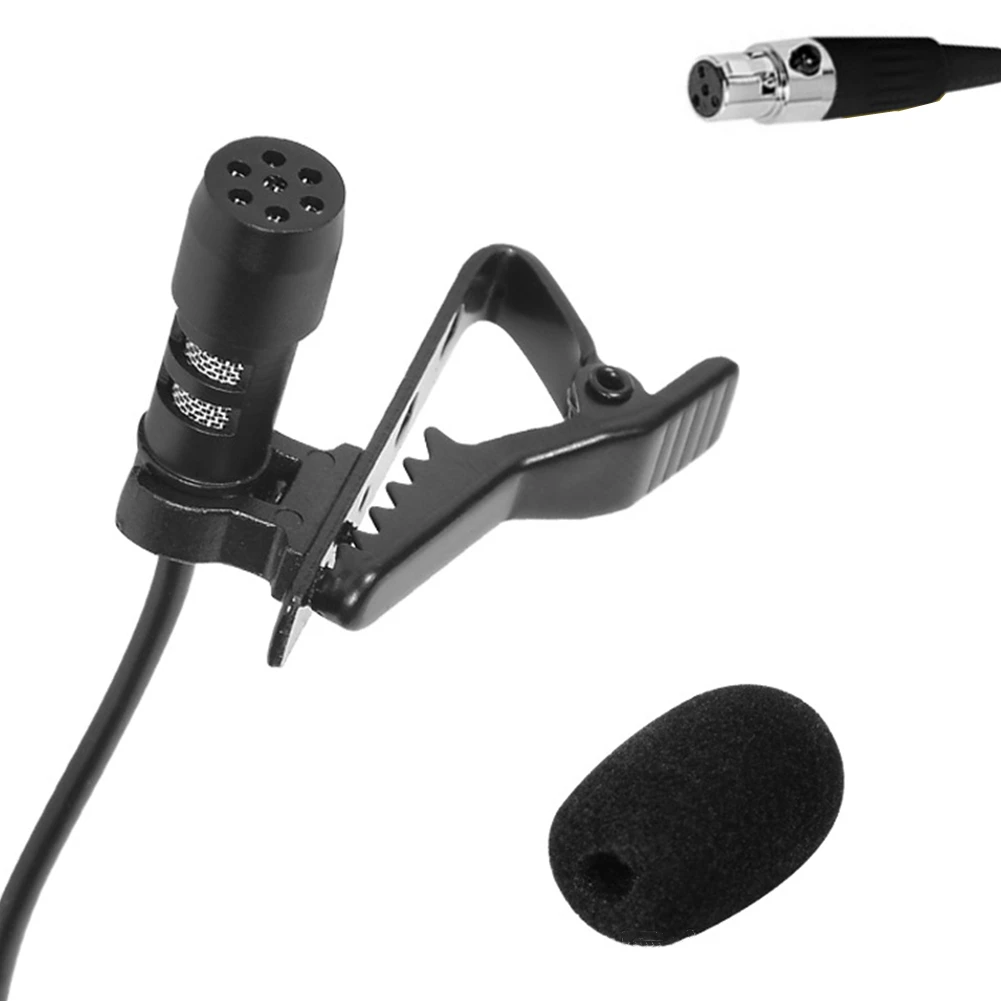 Black Lavalier Lapel Clip Microphone Mic 4-PIN Mini XLR TA4F For Shure Wireless Lapel SL-101s Flat Smooth Frequency Response
Black Lavalier Lapel Clip Microphone Mic 4-PIN Mini XLR TA4F For Shure Wireless Lapel SL-101s Flat Smooth Frequency Response