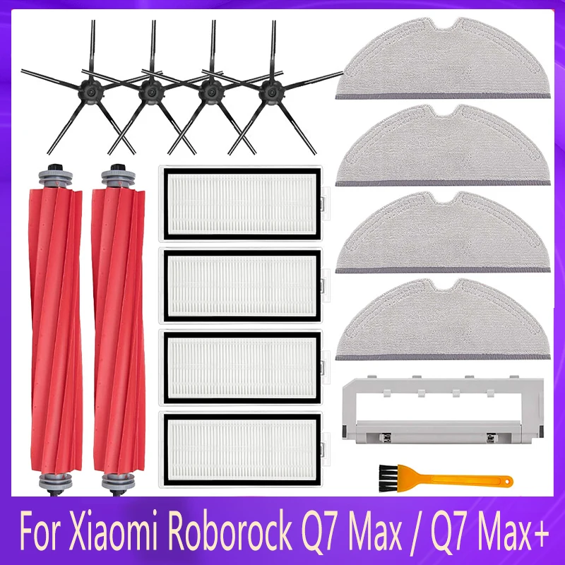For Xiaomi Roborock Q7 Max / Q7 Max+ / T8 Robot Vacuum Cleaner Spare Parts Accessories Main Brush Side Brush Hepa Filter Mop Rag
For Xiaomi Roborock Q7 Max / Q7 Max+ / T8 Robot Vacuum Cleaner Spare Parts Accessories Main Brush Side Brush Hepa Filter Mop Rag