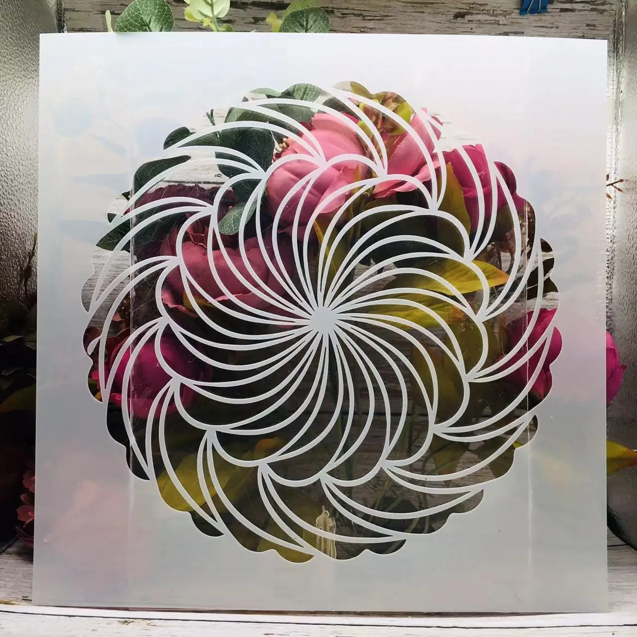 30*30cm Big Geometry Round Wavy DIY Layering Stencils Wall Painting Scrapbook Coloring Embossing Album Decorative Template 
30*30cm Big Geometry Round Wavy DIY Layering Stencils Wall Painting Scrapbook Coloring Embossing Album Decorative Template