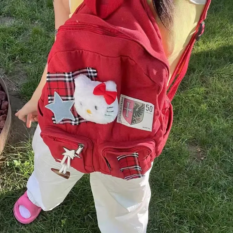 Kawaii Sanrio Anime Hello Kitty Canvas Backpack Cute Cartoon Wine Red Large Capacity Retro Lovely Sweet Knapsack Gifts for Girls
Kawaii Sanrio Anime Hello Kitty Canvas Backpack Cute Cartoon Wine Red Large Capacity Retro Lovely Sweet Knapsack Gifts for Girls