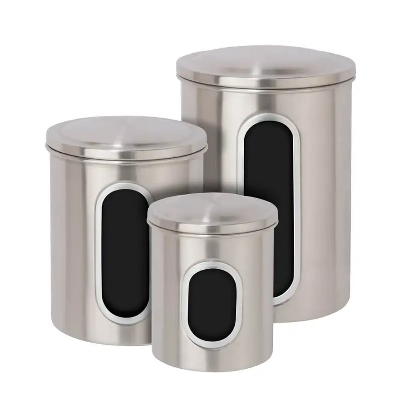 Can Do Three-Piece Set of Nesting Stainless Steel Kitchen Canisters Kitchen gadgets Dispensador de aceite Oil spray bottle Cooki
Can Do Three-Piece Set of Nesting Stainless Steel Kitchen Canisters Kitchen gadgets Dispensador de aceite Oil spray bottle Cooki